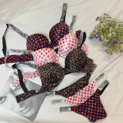 Premium Imported Hearts Bra Set - Imported Intimate Wear - BLUSHOVA Pakistan