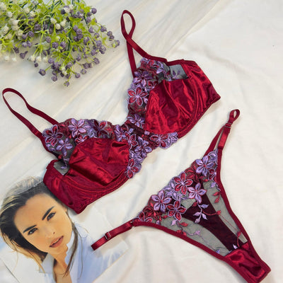 Silk Net Bra Set - Imported Intimate Wear - BLUSHOVA Pakistan