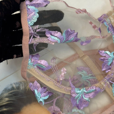 Net Embroidered Corset Set alternate view