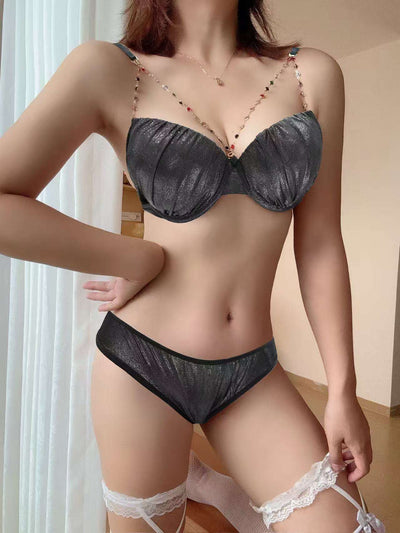 Fancy Beads Strap Bra Set alternate view