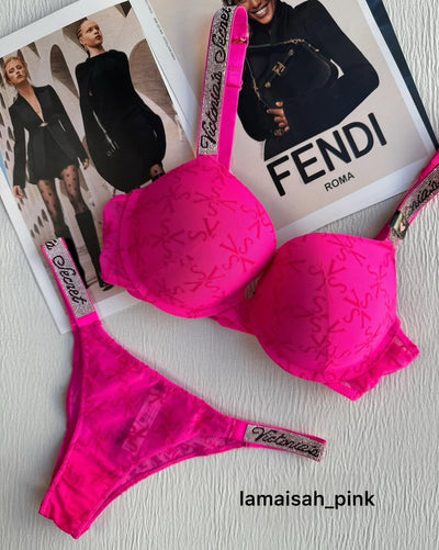 Imported Luxury Bra Set Candy Pink - Imported Intimate Wear - BLUSHOVA Pakistan