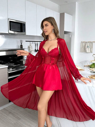 Premium Silk Two Piece Nighty - Imported Intimate Wear - BLUSHOVA Pakistan