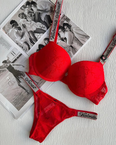 Imported Luxury Bra Set Red - Imported Intimate Wear - BLUSHOVA Pakistan