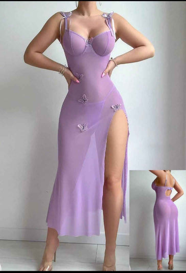 Princess Mesh Butterfly Long Gown alternate view