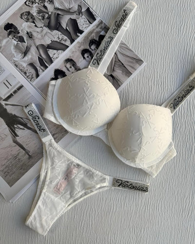 Imported Luxury Bra Set White - Imported Intimate Wear - BLUSHOVA Pakistan